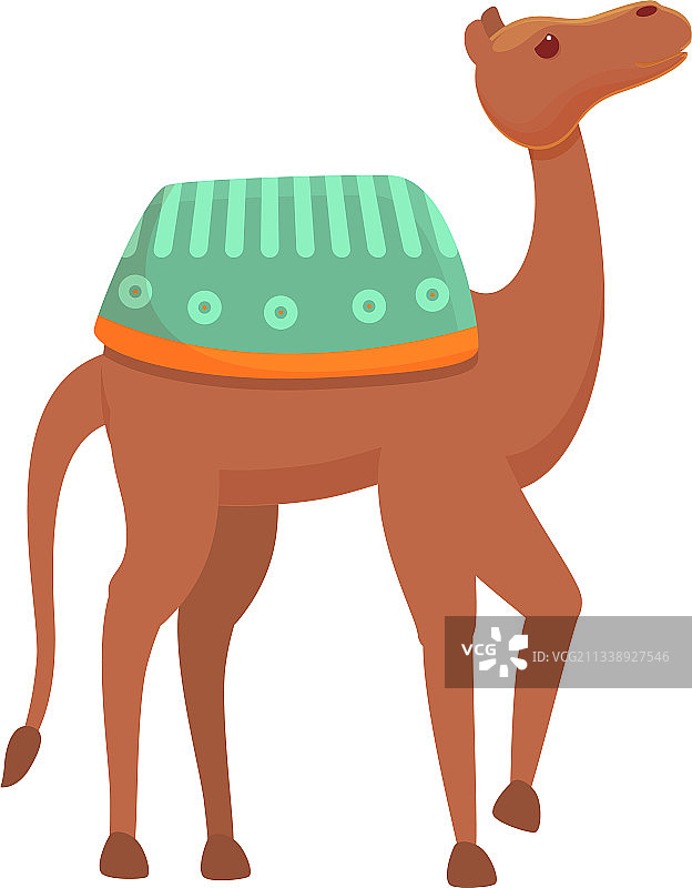 沙漠骆驼卡通风格图标图片素材
