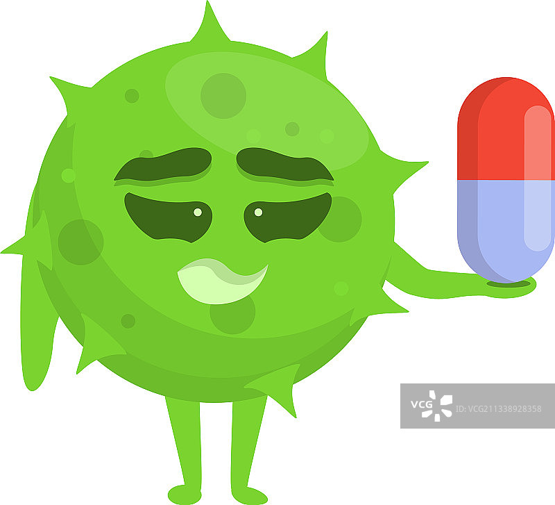 耐药性抗生素卡通风格图标图片素材