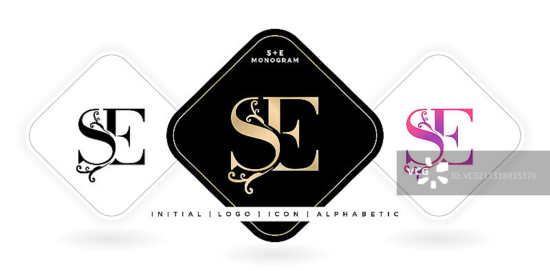 SE首字母和图形名称SE字母组合图片素材