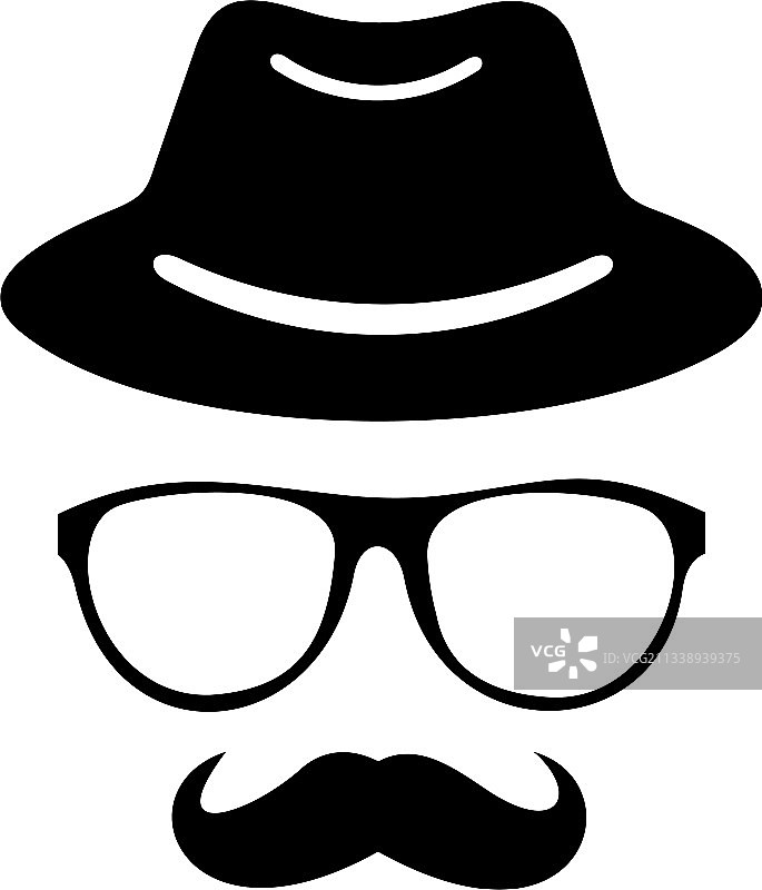 戴帽子男人侦探图标图片素材
