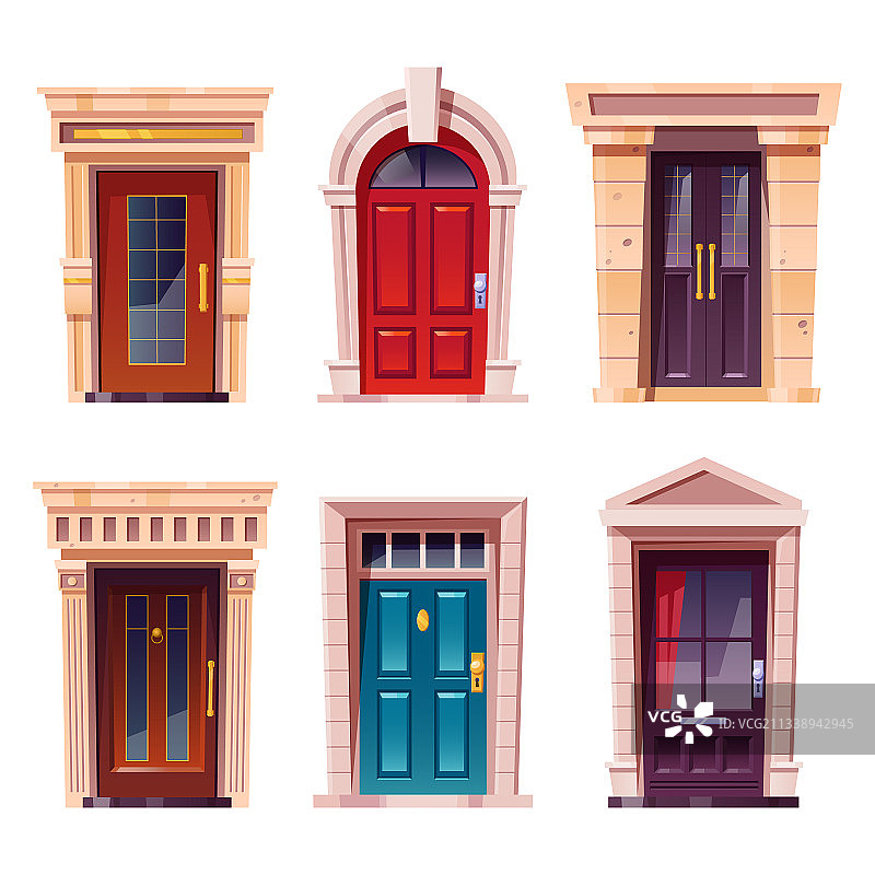 石框房屋前门图片素材