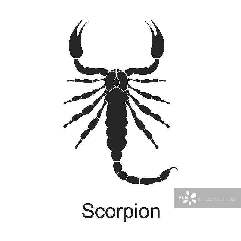 蝎子节肢动物黑色图标图片素材