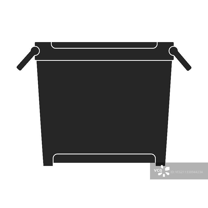 黑色冰块盒子图标图片素材