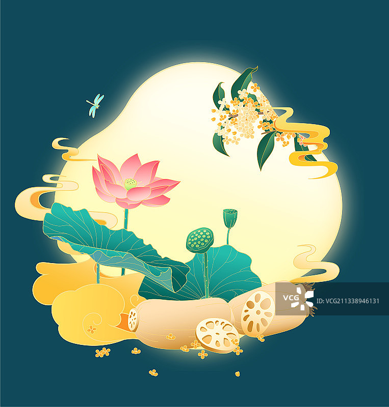 桂花藕粉图片素材