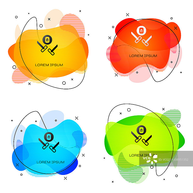 白色背景上的黑色冰壶运动游戏图标图片素材