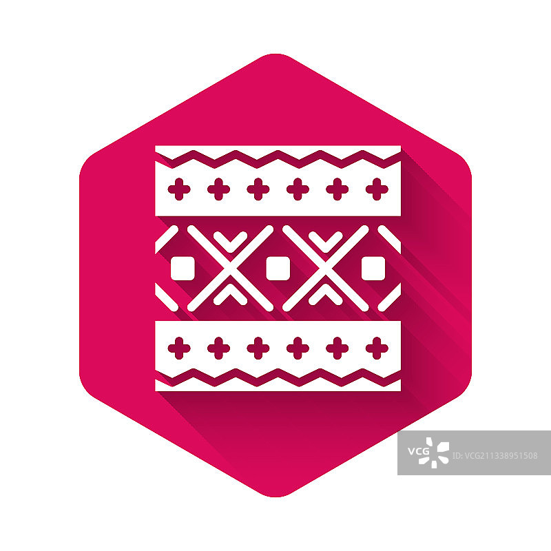 用于刺绣图标的白色乌克兰民族图案图片素材