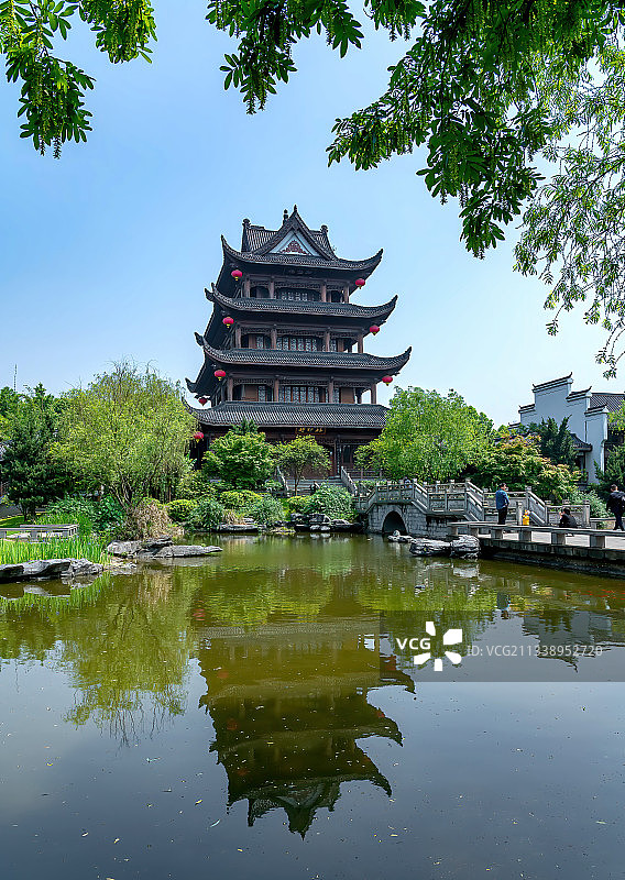 湖南长沙岳麓山风景名胜区橘子洲景区风光－拱极楼图片素材