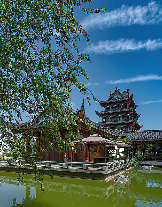 湖南长沙岳麓山风景名胜区橘子洲景区风光－拱极楼图片素材