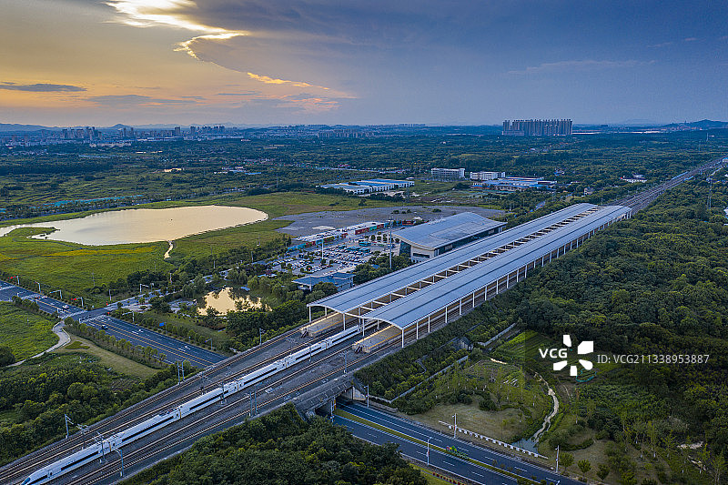 南京溧水站高铁图片素材