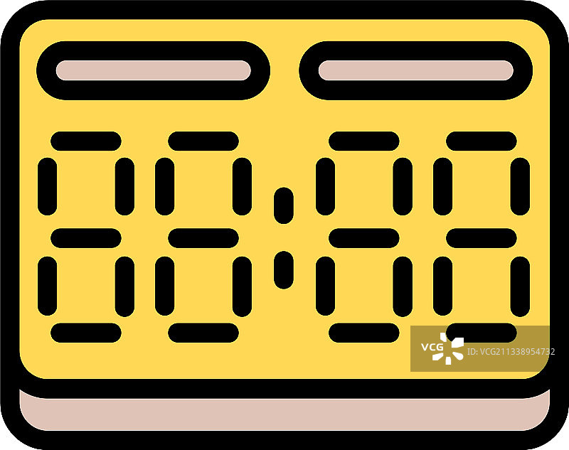 篮球记分牌图标轮廓样式图片素材