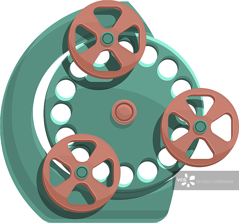 永动机牛顿卡通风格图标图片素材
