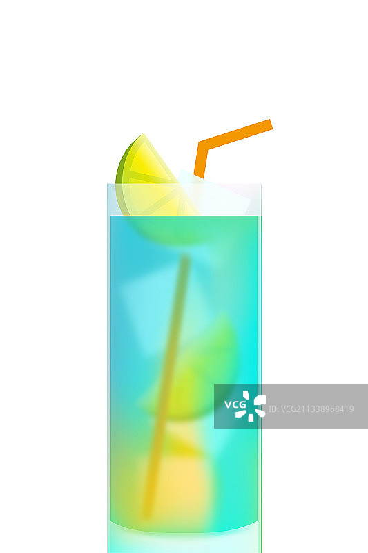 矢量极简风格夏季冰镇饮品插图图片素材