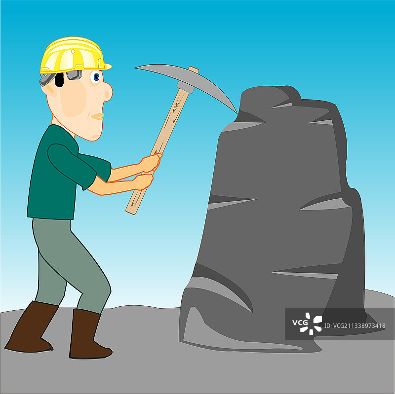 卡通地质勘探员图片素材