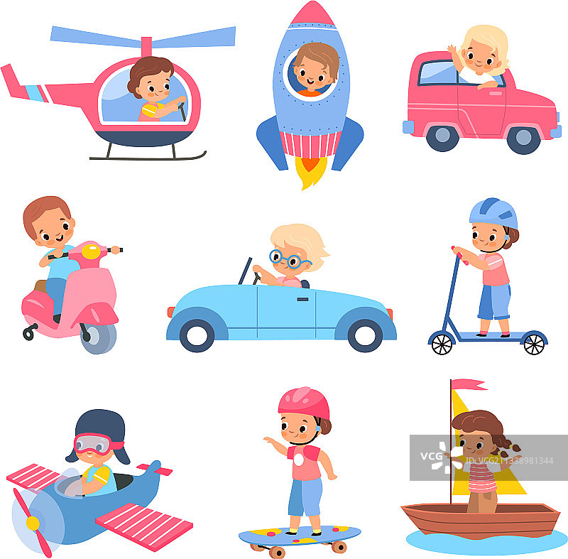 快乐儿童驾驶员角色图片素材