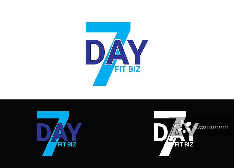7天健身标志图标设计图片素材
