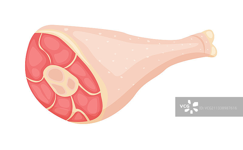 卡通新鲜生肉素材（白色背景）图片素材