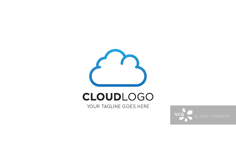 云标志和图标设计模板图片素材