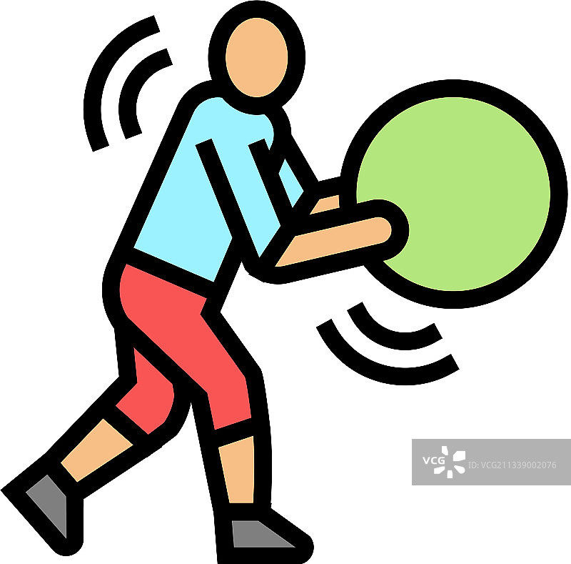 预防脊柱侧弯的彩色图标图片素材