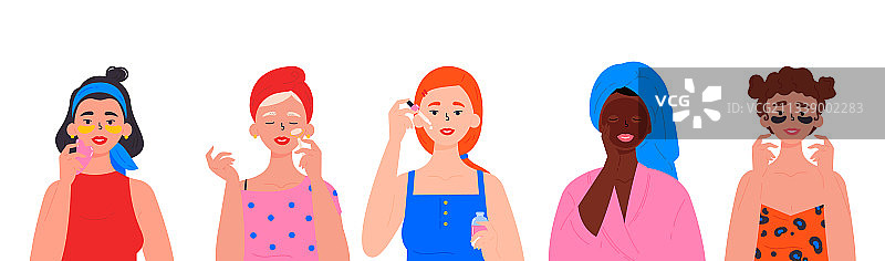 各种美容水疗程序图片素材