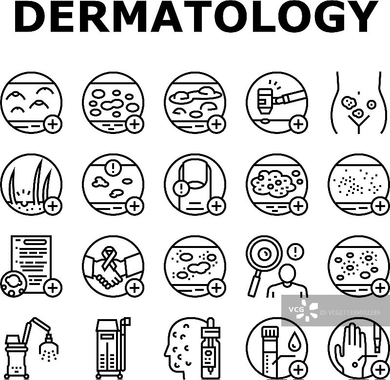 皮肤科问题图标合集图片素材