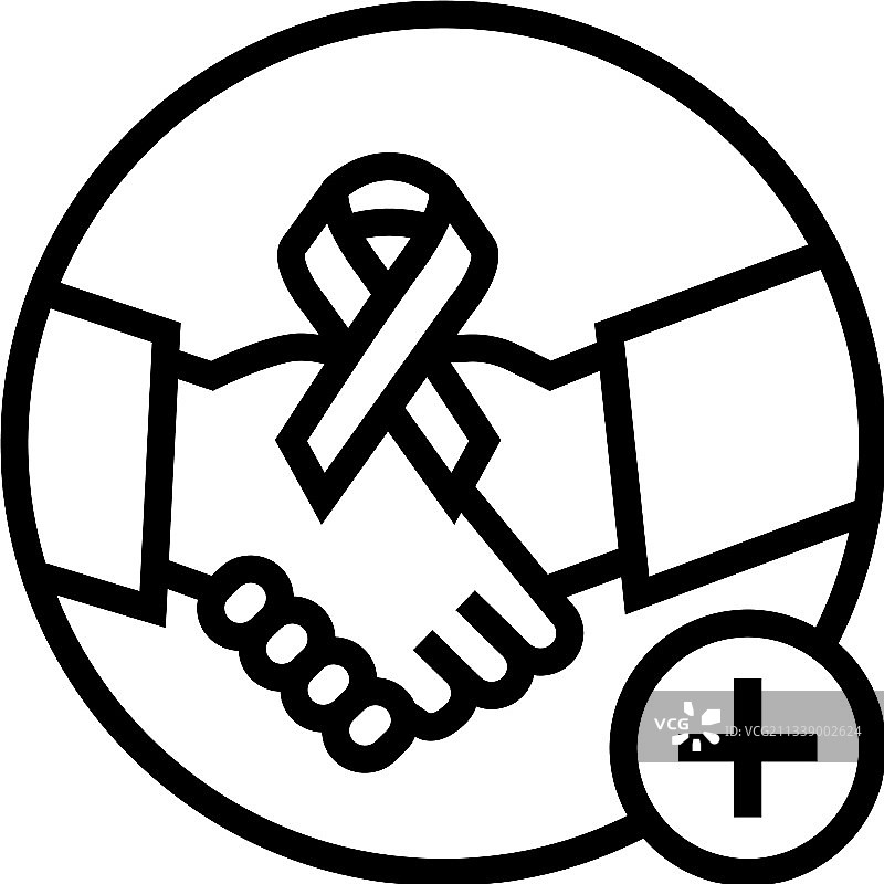 支持性皮肤肿瘤学项目线性图标图片素材