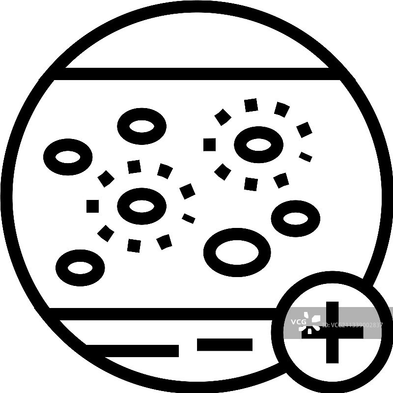 皮肤感染线性图标图片素材