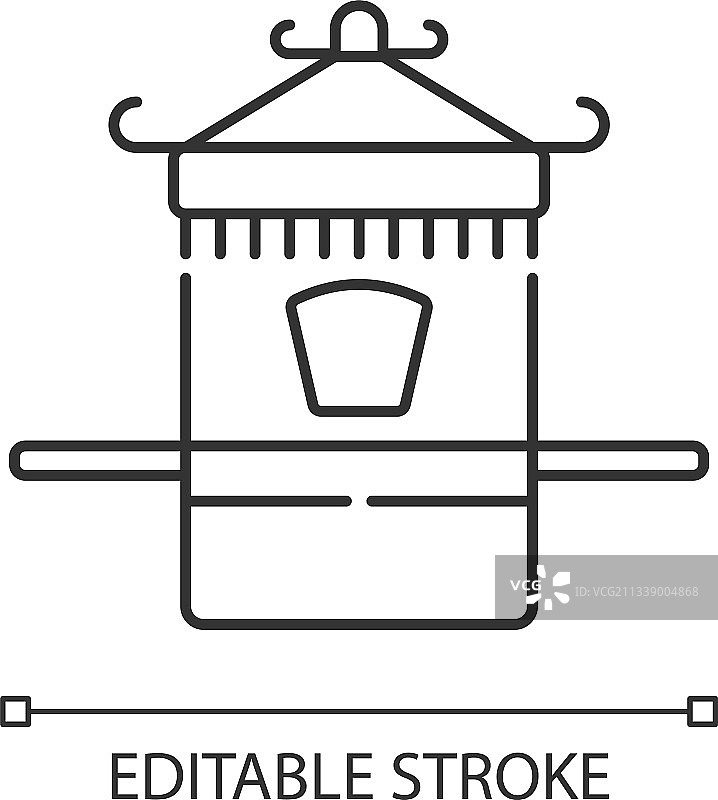 中式轿车线性图标图片素材