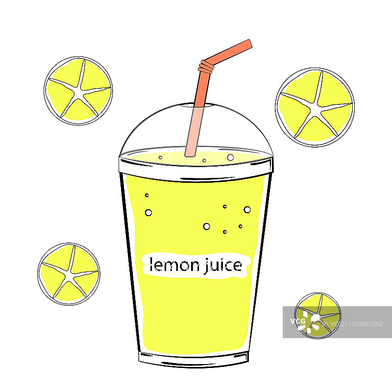 柠檬汁塑料杯图片素材