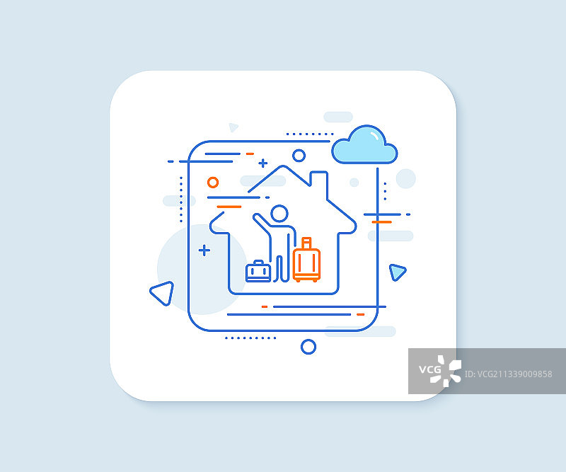 行李认领线图标机场接送标志图片素材