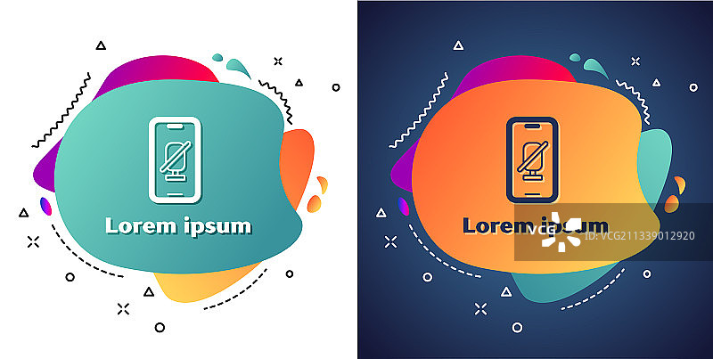 手机上的白色静音麦克风图标图片素材