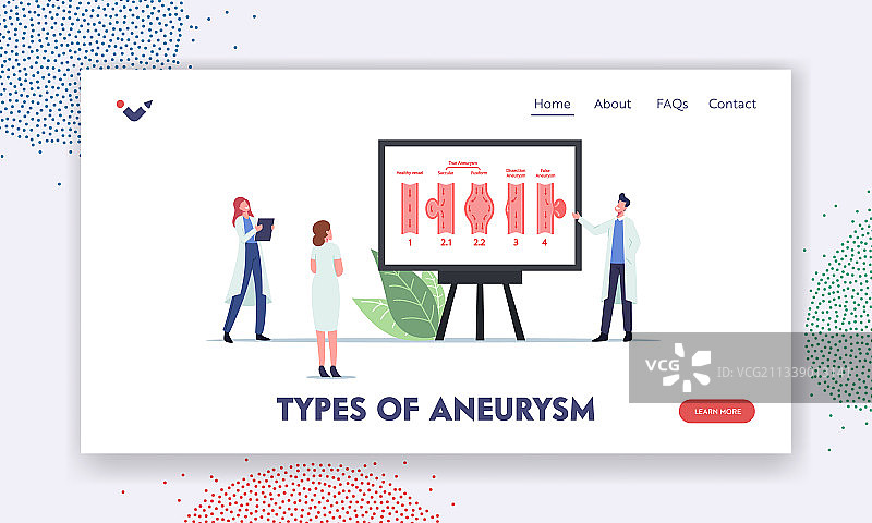 神经科学着陆页模板图片素材