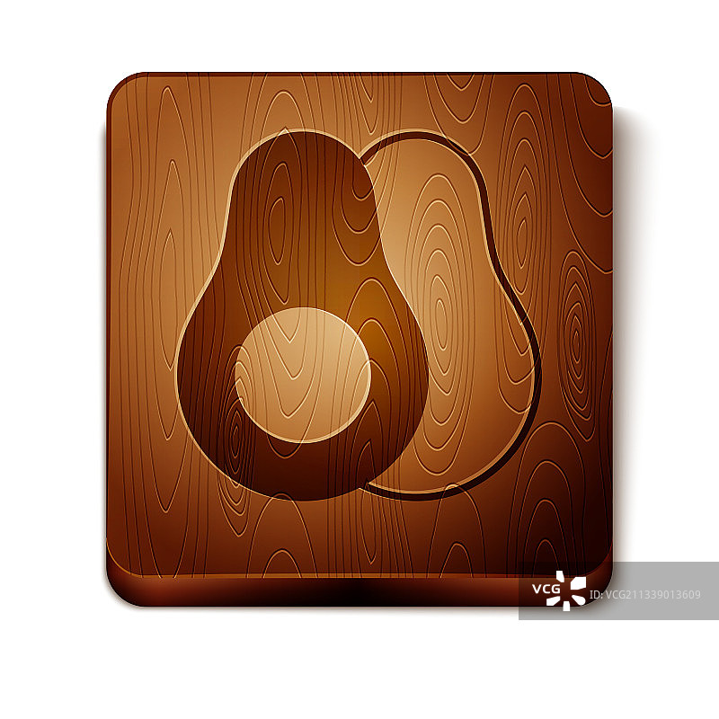 白色背景上孤立的棕色鳄梨图标图片素材