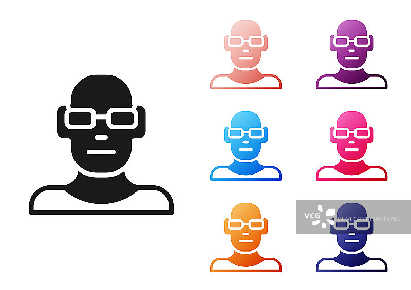 黑色不良视力与矫正视力图片素材