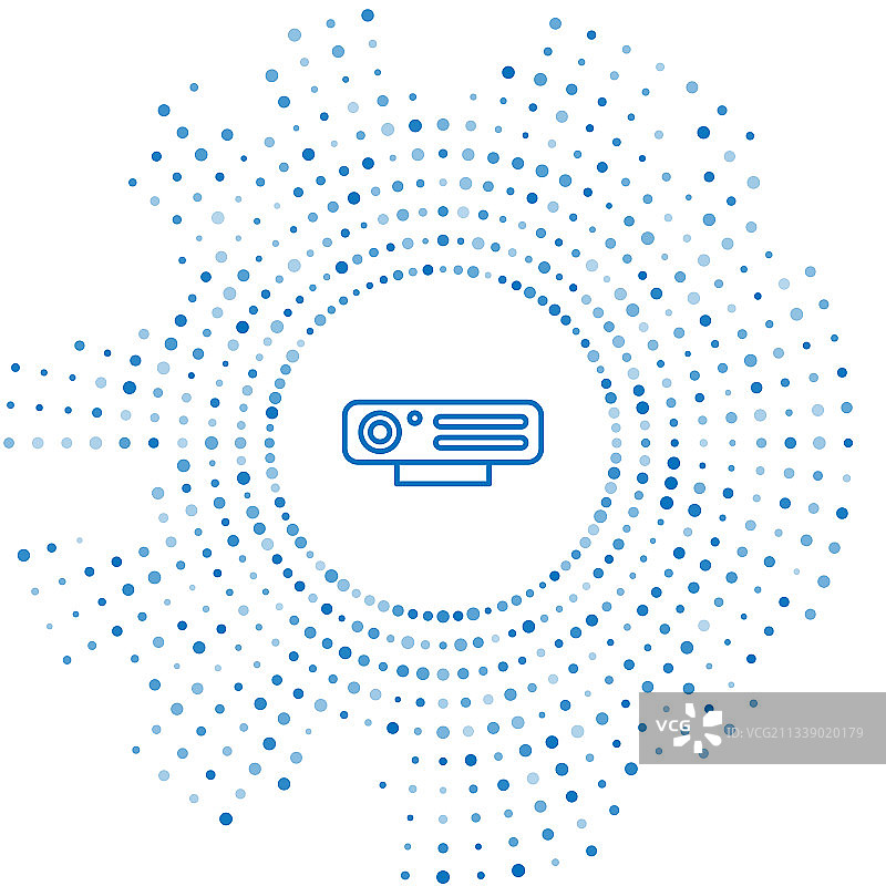 白色背景上的蓝色网络摄像头图标图片素材