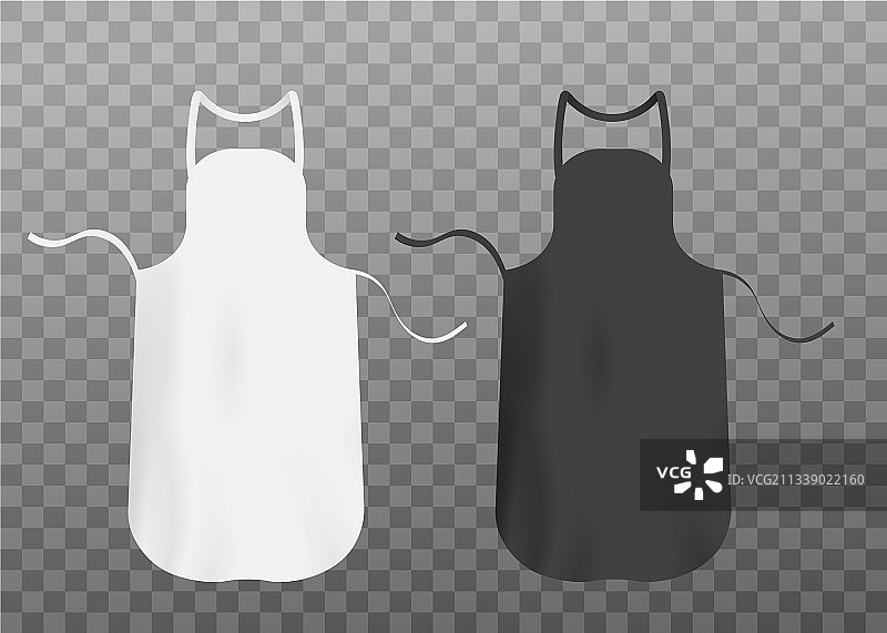 圆边厨师围裙样机图片素材