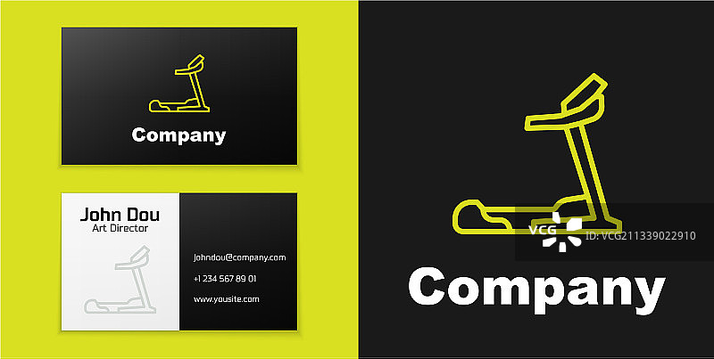 跑步机图标线条标志图片素材