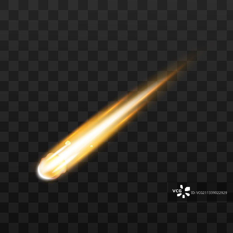 从太空坠落的燃烧彗星或火球图片素材
