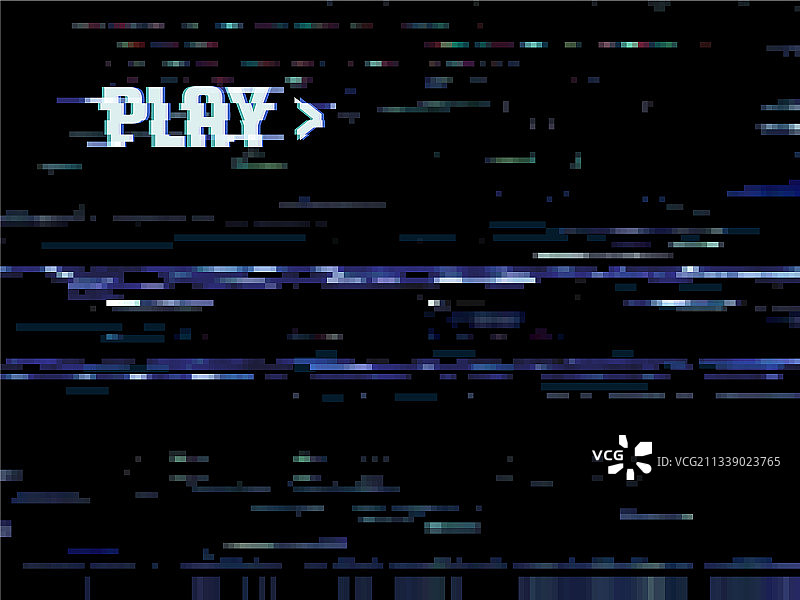 电视屏幕上的VHS噪点故障错误背景图片素材