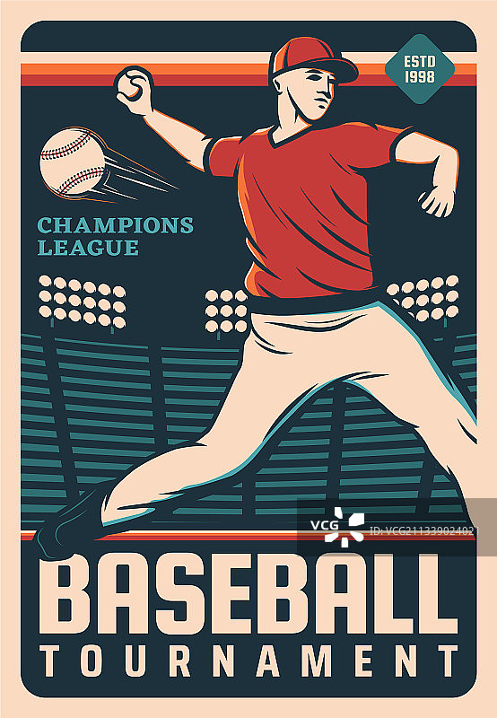 棒球投手在体育场上投球图片素材