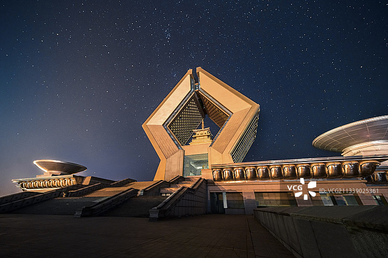 法门寺夜景舍利塔图片素材