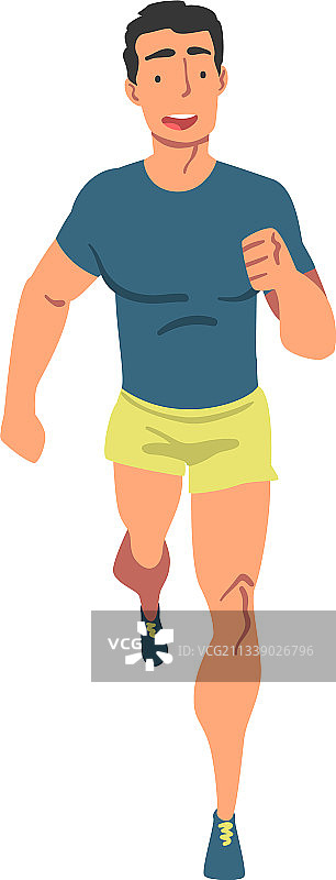 身穿运动服的跑步运动员图片素材