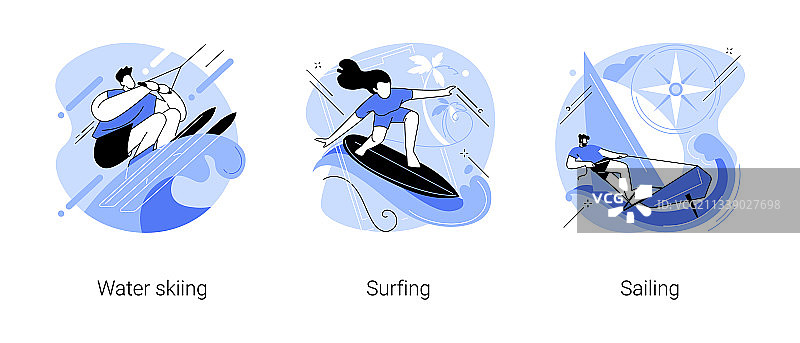 水上运动抽象概念图片素材