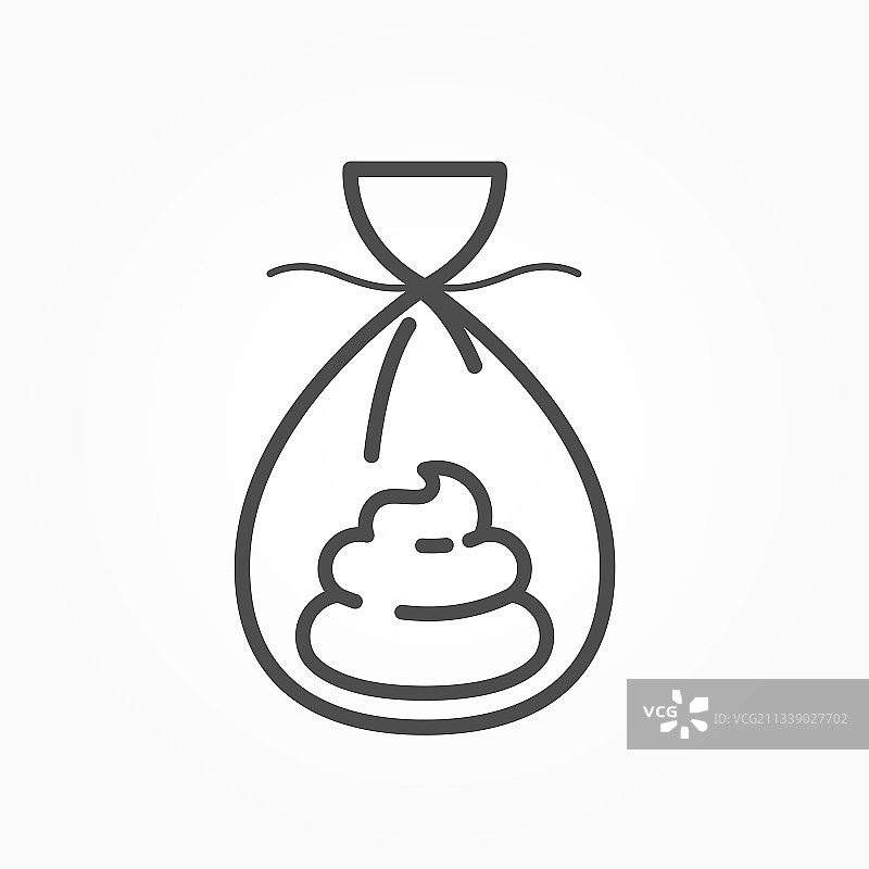 塑料袋里的粪便清理图标图片素材