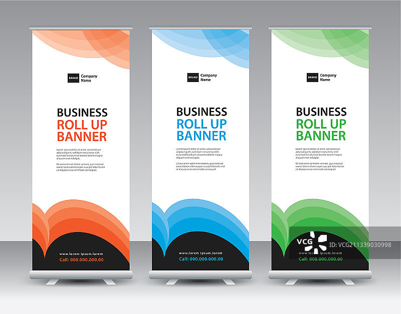 商务易拉宝设计图片素材