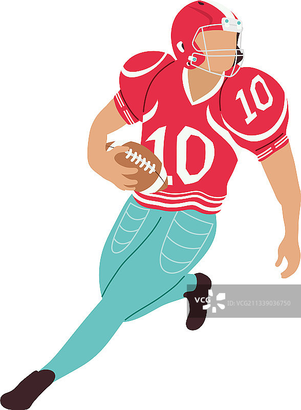 美式橄榄球运动员奔跑图片素材