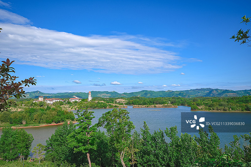 成都东部新区三岔湖世贸云湖图片素材