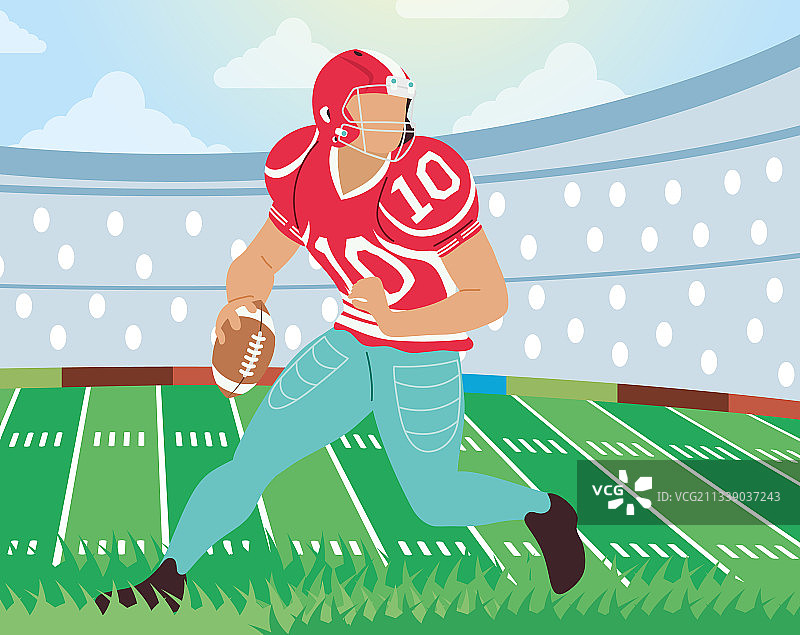 美式橄榄球跑卫图片素材