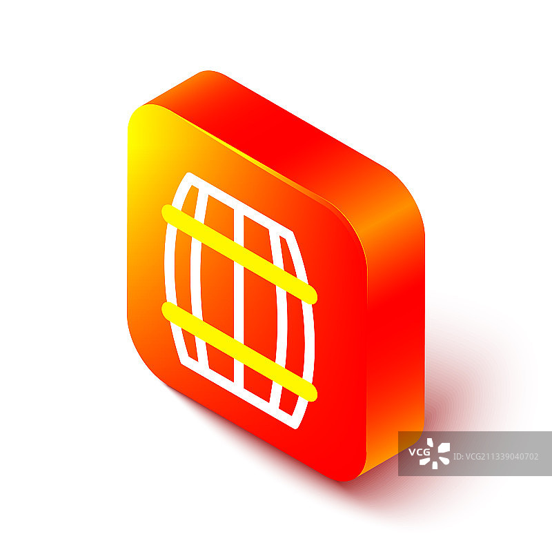 2.5D线条木桶图标图片素材