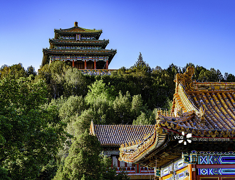 景山公园万春亭图片素材