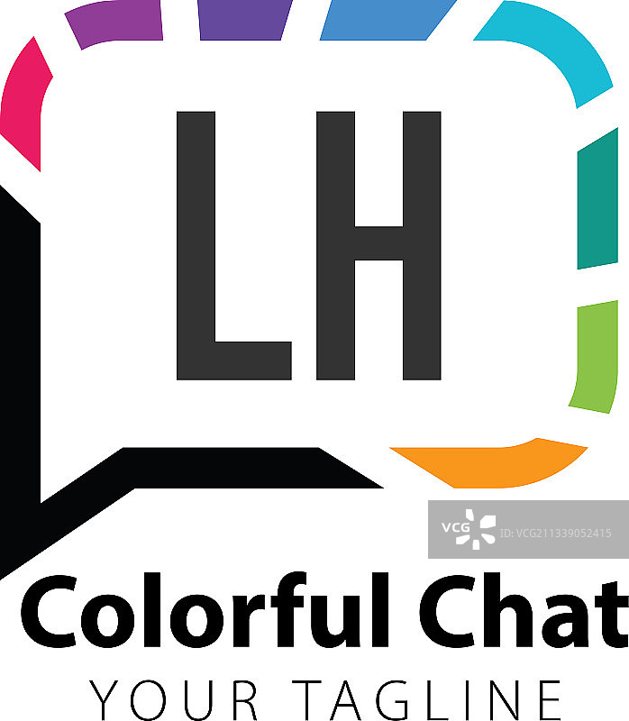 字母LH彩色聊天创意Logo图片素材